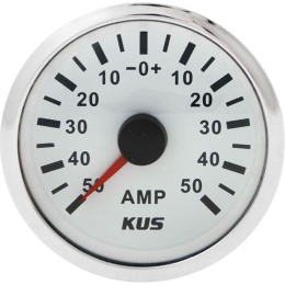 Амперметр аналоговый 50-0-50 ампер WS бел/нерж KUS (KY06103)